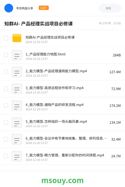 《知群AI- 产品经理实战项目必修课》AIGC学习资源封面
