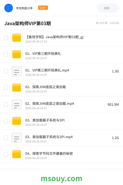 《Java架构师VIP第03期》教程学习资源封面