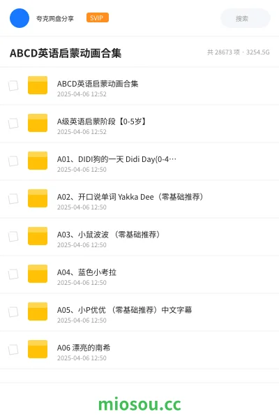 《ABCD英语启蒙动画合集》英语网盘｜学习资源网盘