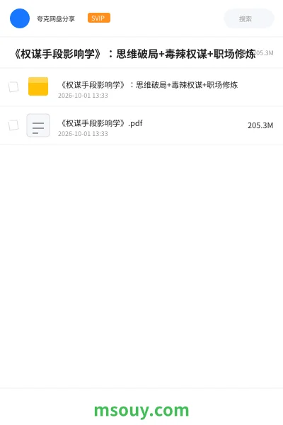 《《权谋手段影响学》:思维破局+毒辣权谋+职场修炼》书刊网盘|学习资源网盘