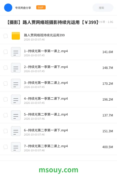 《📷 【摄影】路人贾网络班摄影持续光运用【¥399】》教程学习资源封面