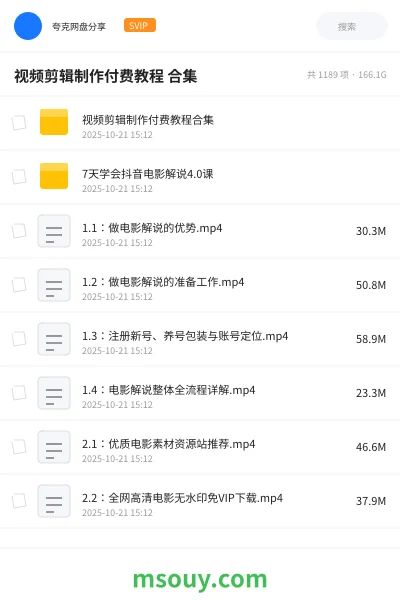 《视频剪辑制作付费教程 合集》教程学习资源封面