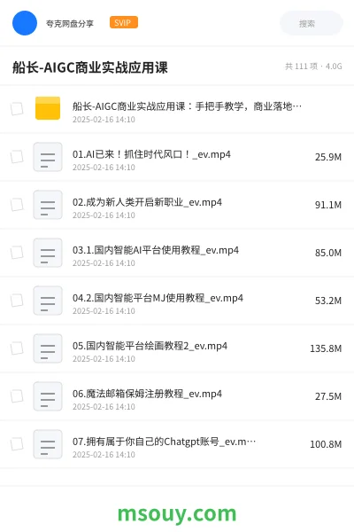 《船长-AIGC商业实战应用课》AIGC学习资源封面