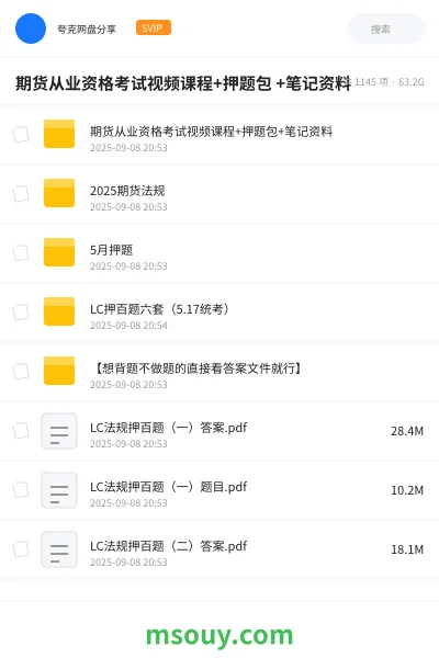 《期货从业资格考试视频课程+押题包 +笔记资料》职业资格学习资源封面