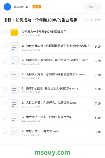 《书籍:如何成为一个年赚100W的副业高手》网赚学习资源封面