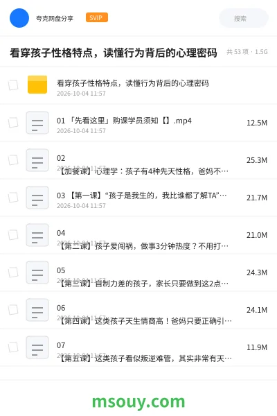 《看穿孩子性格特点,读懂行为背后的心理密码》教程学习资源封面
