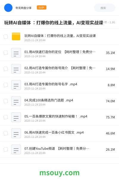 《玩转AI自媒体 :打爆你的线上流量,AI变现实战课》AIGC学习资源封面