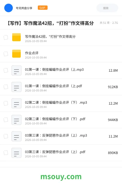 《✏️ 【写作】写作魔法42招，“打扮”作文得高分》学习资源网盘｜学习资源网盘