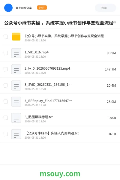 《公众号小绿书实操 ,系统掌握小绿书创作与变现全流程》AIGC学习资源封面