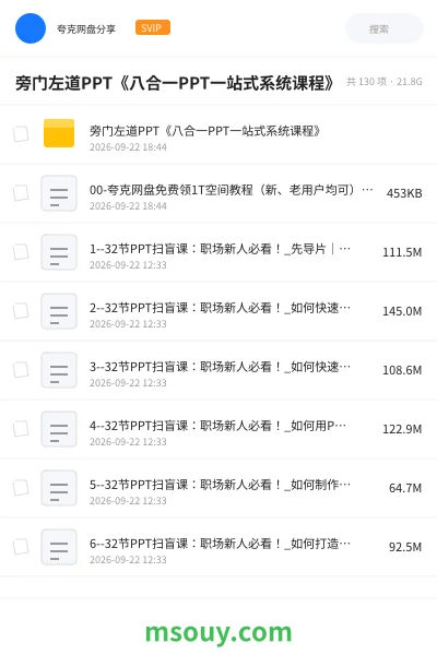 《旁门左道PPT《八合一PPT一站式系统课程》》教程学习资源封面