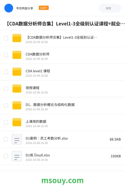 《🎓【CDA数据分析师合集】Level1-3全级别认证课程+就业班+刷题资料(零基础到进阶就业)》教程学习资源封面