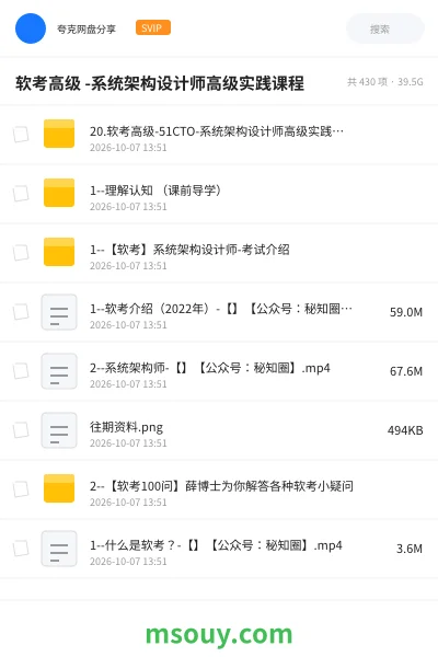 《软考高级 -系统架构设计师高级实践课程》职业资格学习资源封面