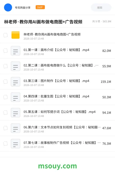 《林老师·教你用AI画布做电商图+广告视频》AIGC学习资源封面