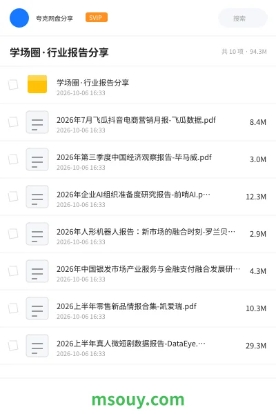 《📊学场圈·行业报告分享》书刊网盘｜学习资源网盘
