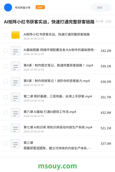 《AI矩阵小红书获客实战,快速打通完整获客链路》AIGC学习资源封面