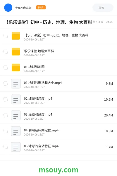 《🎓【乐乐课堂】初中 - 历史、地理、生物 大百科》学习资源网盘｜学习资源网盘
