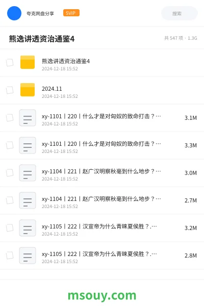 《🔥 熊逸讲透资治通鉴4》书刊网盘|学习资源网盘