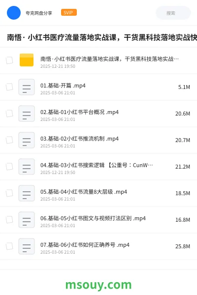 《南悟· 小红书医疗流量落地实战课,干货黑科技落地实战快速上手(30节)》教程学习资源封面