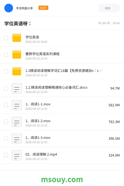 《学位英语呀:》英语学习资源封面