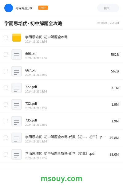 《学而思培优·初中解题全攻略》学习资源学习资源封面