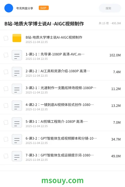 《B站-地质大学博士说AI -AIGC视频制作》AIGC学习资源封面