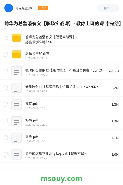 《前华为总监潘有义【职场实战课】- 教你上班的课【 完结】》教程学习资源封面