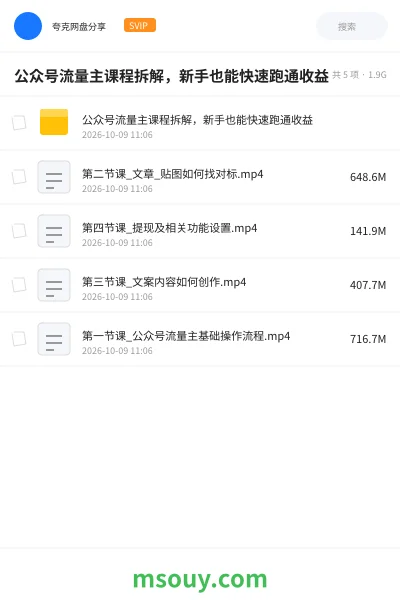 《公众号流量主课程拆解,新手也能快速跑通收益》AIGC学习资源封面
