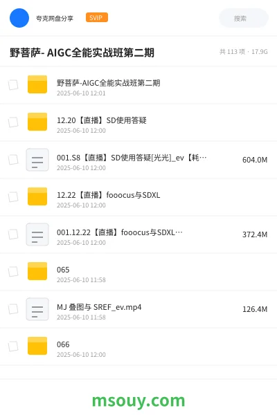 《野菩萨- AIGC全能实战班第二期》AIGC学习资源封面