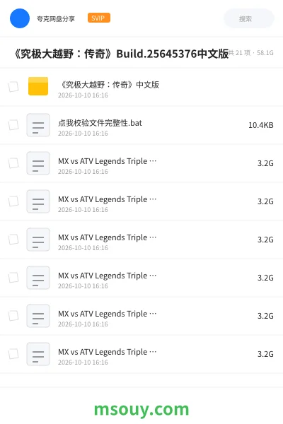 《《究极大越野:传奇》Build.25645376中文版》游戏学习资源封面