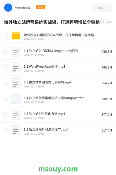 《海外独立站运营系统实战课,打通跨境增长全链路》教程学习资源封面