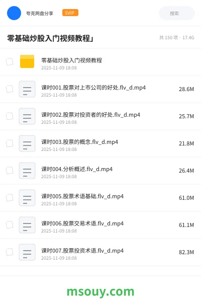 《零基础炒股入门视频教程」》教程学习资源封面