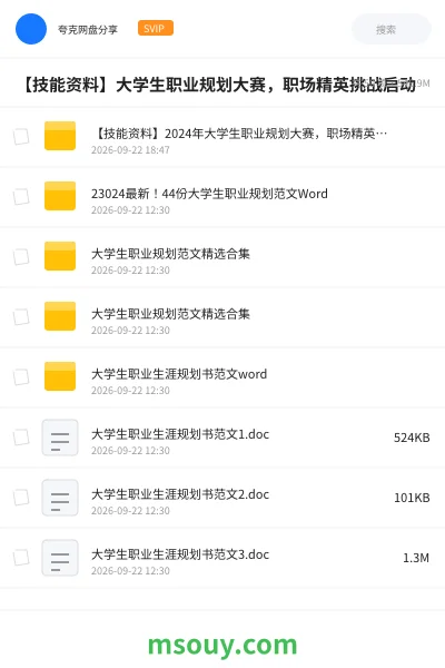 《【技能资料】大学生职业规划大赛,职场精英挑战启动》学习资源学习资源封面