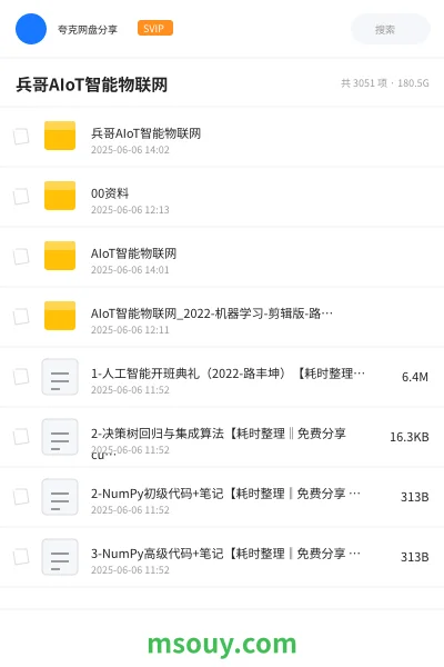 《兵哥AIoT智能物联网》AIGC网盘｜学习资源网盘