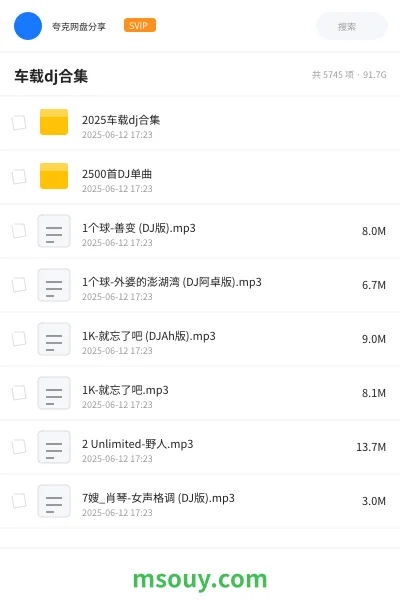 《车载dj合集》音乐学习资源封面