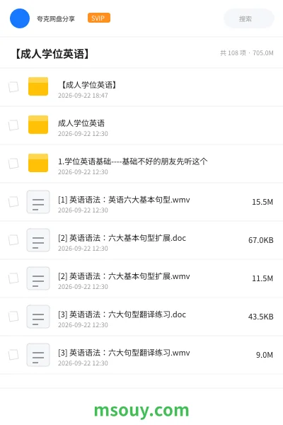《【成人学位英语】》英语学习资源封面