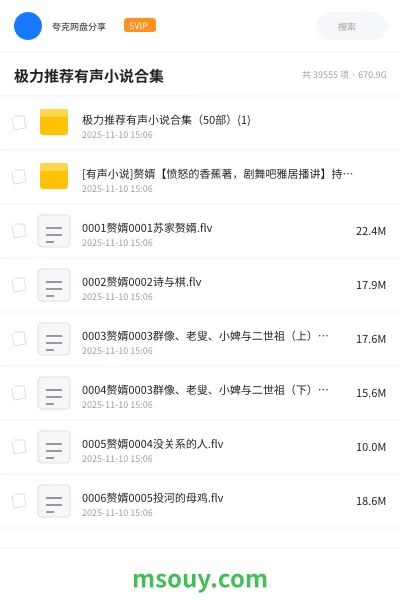《极力推荐有声小说合集》小说学习资源封面