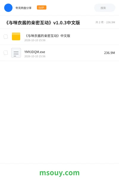 《《与咪衣酱的亲密互动》v1.0.3中文版》游戏学习资源封面