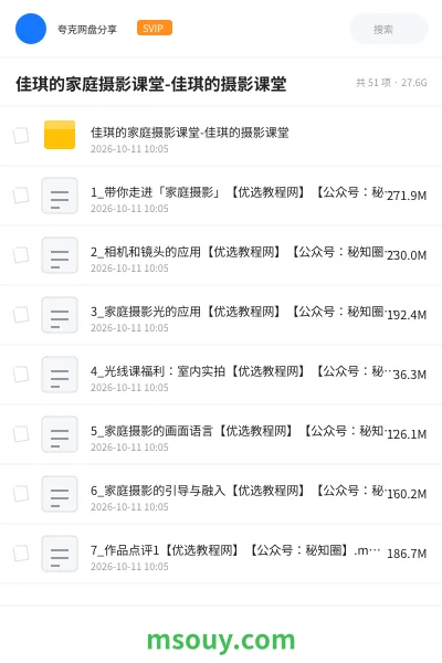《佳琪的家庭摄影课堂-佳琪的摄影课堂》教程学习资源封面