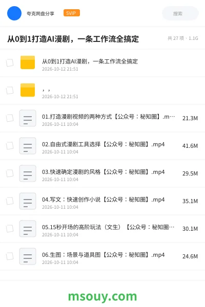 《从0到1打造AI漫剧,一条工作流全搞定》AIGC学习资源封面