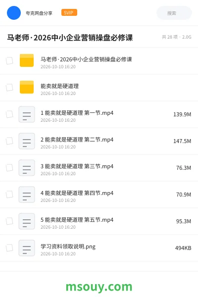 《马老师·2026中小企业营销操盘必修课》AIGC学习资源封面