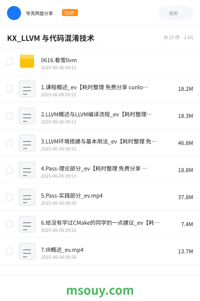 《KX_LLVM 与代码混淆技术》编程学习资源封面