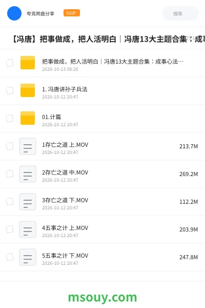 《⭐️ 【冯唐】把事做成,把人活明白|冯唐13大主题合集:成事心法 × 金线 × 资治通鉴 × 麦肯锡管理课》教程学习资源封面