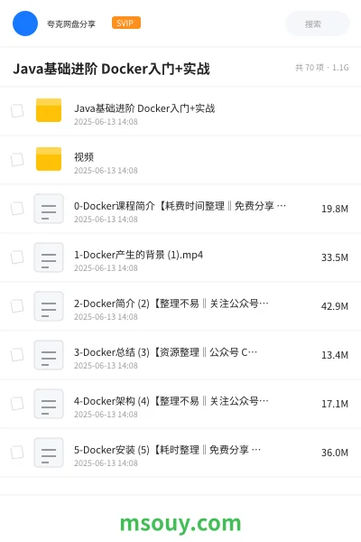 《Java 基础进阶 Docker入门+实战》教程学习资源封面
