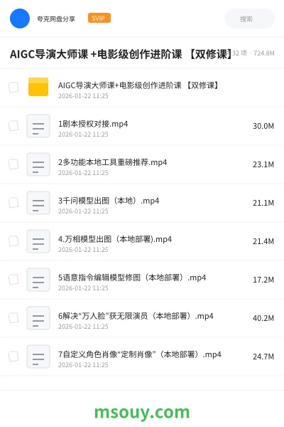 《AIGC导演大师课 +电影级创作进阶课 【双修课】》AIGC学习资源封面