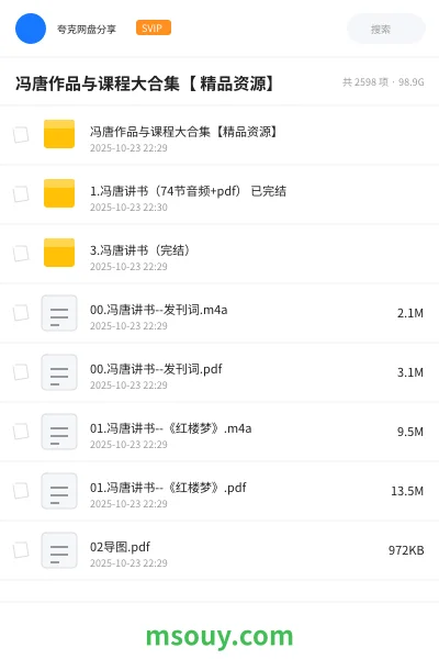 《冯唐作品与课程大合集【 精品资源】》书刊学习资源封面
