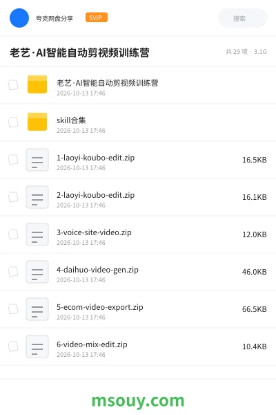 《老艺·AI智能自动剪视频训练营》AIGC学习资源封面