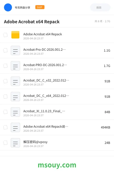 《Adobe Acrobat x64 Repack》软件学习资源封面