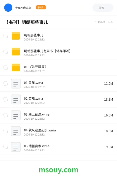 《【书刊】明朝那些事儿》书刊网盘|学习资源网盘