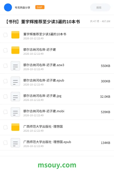 《【书刊】董宇辉推荐至少读3遍的10本书》书刊网盘｜学习资源网盘