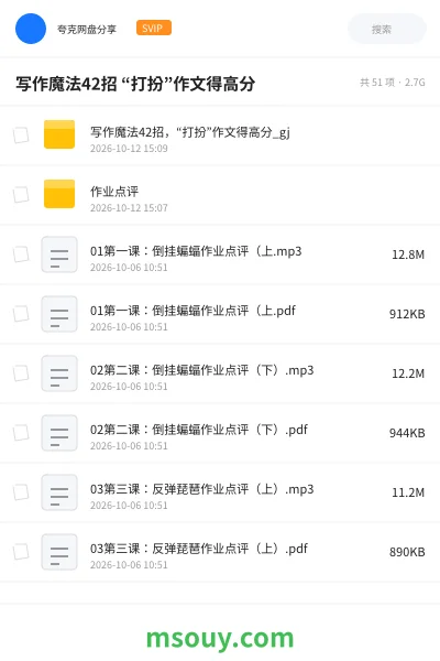 《写作魔法42招 “打扮”作文得高分》学习资源学习资源封面